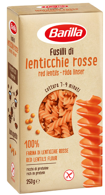 BARILLA FUSILLI LENTICCHIE ROSSE 250 G - Angeli Pharm