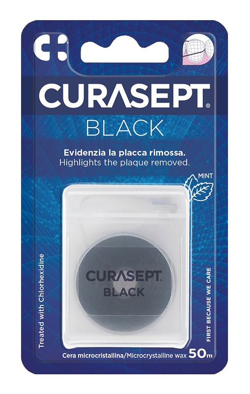 CURASEPT FLOSS CERATO NERO CLOREXIDINA - Angeli Pharm