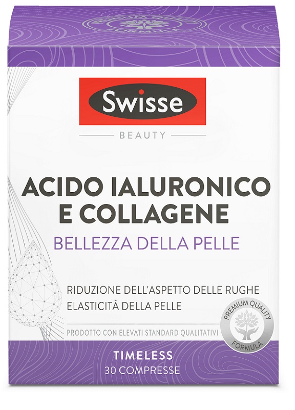 SWISSE ACIDO IALURONICO COLLAGENE BELLEZZA DELLA PELLE 30 COMPRESSE - Angeli Pharm