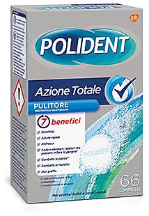 POLIDENT AZIONE TOTALE 66 COMPRESSE PULITORE PER PROTESI QUOTIDIANO - Angeli Pharm