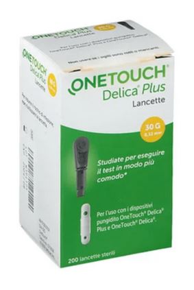 LANCETTE PUNGIDITO ONETOUCH DELICA PLUS 200 PEZZI - Angeli Pharm