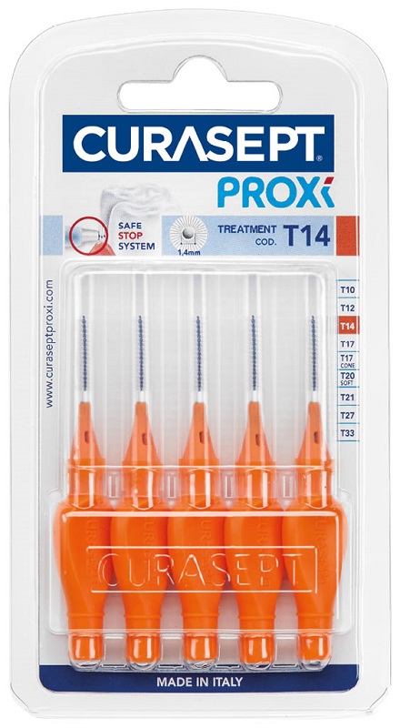 CURASEPT PROXI T14 ARANCIO/ORANGE 5 PEZZI - Angeli Pharm