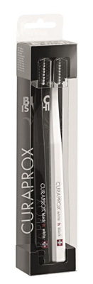 SPAZZOLINO CURAPROX WHITE IS BLACK WHITE/BLACK 2 PEZZI - Angeli Pharm