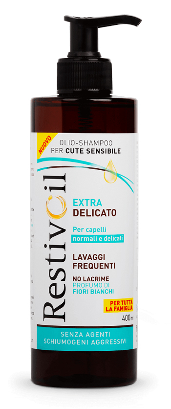 RESTIVOIL EXTRA DELICATO OLIO SHAMPOO PER CUTE SENSIBILE 400 ML - Angeli Pharm