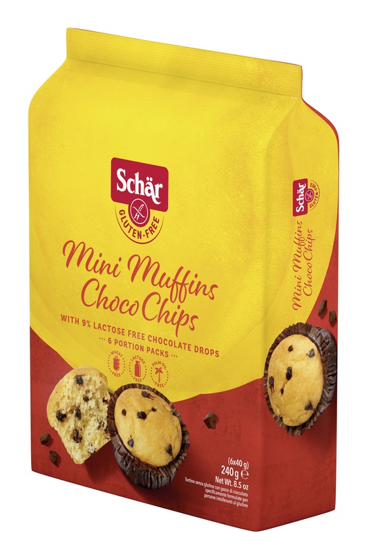 SCHAR MINI MUFFIN CHOCO CHIPS SENZA LATTOSIO 6 MONOPORZIONI DA 40 G - Angeli Pharm