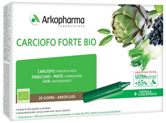 ARKOFLUIDI ULTRA SUONI CARCIOFO FORTE BIO 20 FIALE - Angeli Pharm