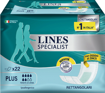 LINES SPECIALIST PANNOLONE RETTANGOLARE 22 PEZZI - Angeli Pharm