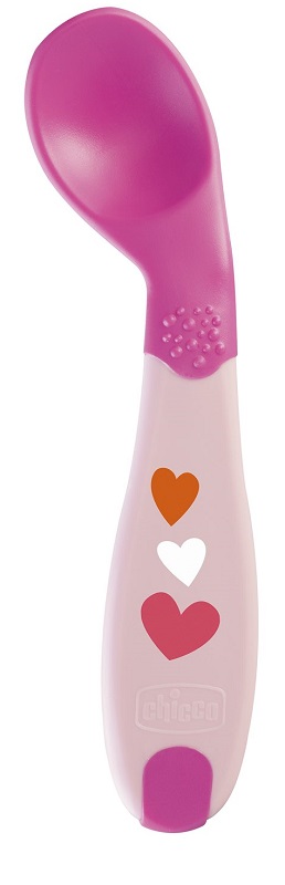 CHICCO CUCCHIAIO ANGOLATO 8M+ ROSA - Angeli Pharm
