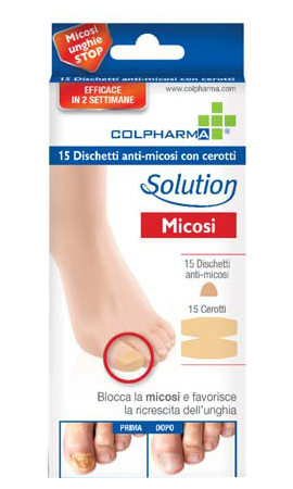 DISCHETTO ANTIMICOSI CON CEROTTO COLPHARMA 15 PEZZI - Angeli Pharm