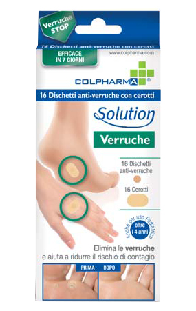 DISCHETTO ANTIVERRUCA CON CEROTTI COLPHARMA - Angeli Pharm