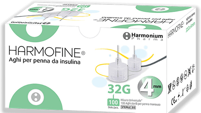 AGO HARMOFINE PENNA DA INSULINA GAUGE 32 4MM 100 PEZZI - Angeli Pharm