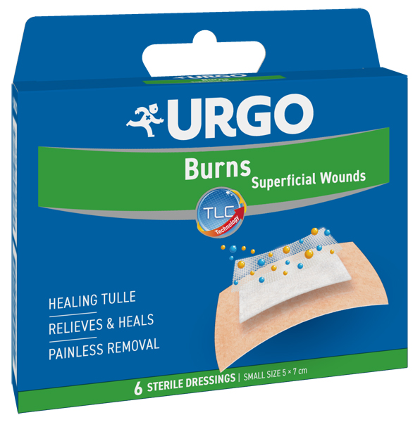 CEROTTO URGO USTIONI SUPERFICIALI 5X7CM 6 PEZZI - Angeli Pharm