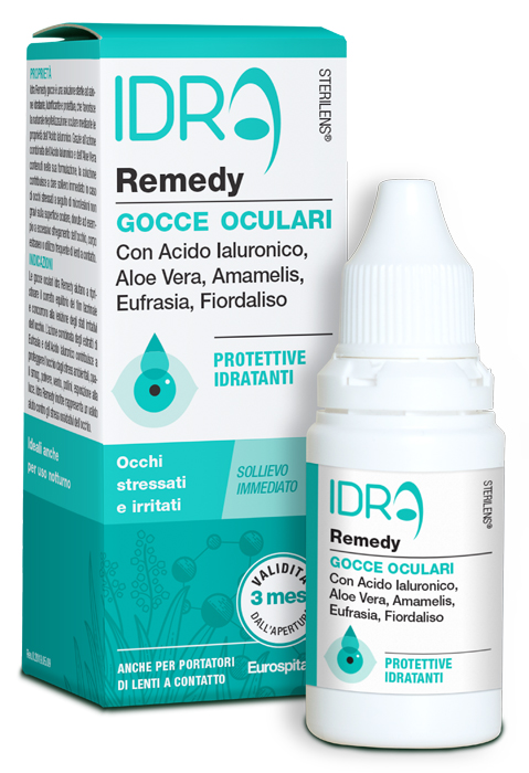 GOCCE OCULARI PROTETTIVE IDRATANTI STERILENS IDRA REMEDY CON ACIDO IALURONICO E ALOE VERA 10 ML - Angeli Pharm