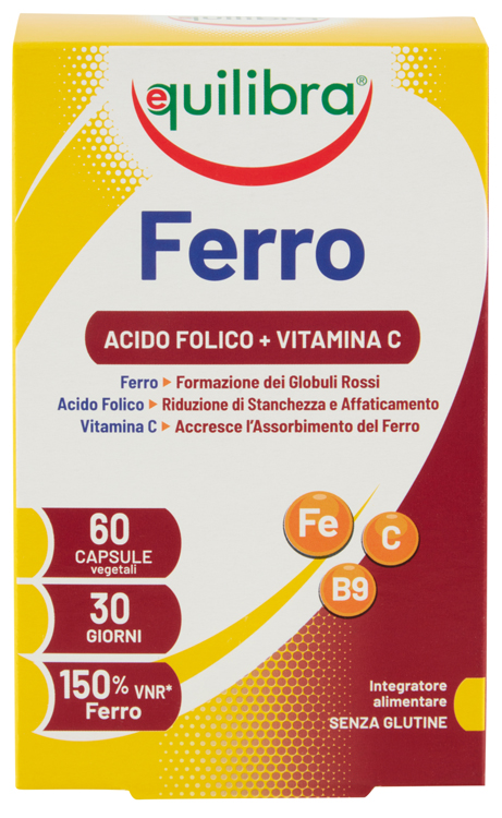FERRO CON ACIDO FOLICO + VITAMINA C 60 CAPSULE - Angeli Pharm