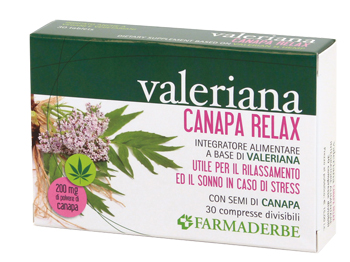 VALERIANA CANAPA RELAX 30 COMPRESSE DIVISIBILI - Angeli Pharm