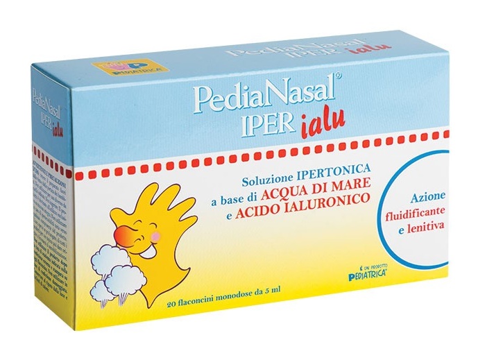 PEDIANASAL IPER SOLUZIONE IPERTONICA CON ACIDO IALURONICO 20 FLACONCINI MONODOSE DA 5 ML - Angeli Pharm