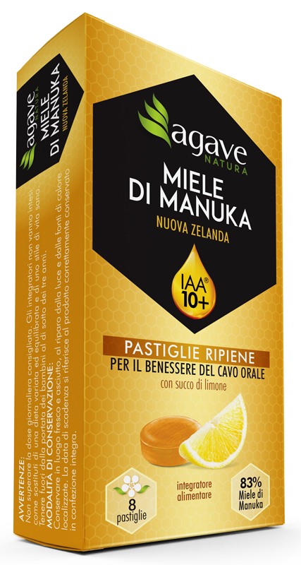 AGAVE NATURA MANUKA IAA 10+ E LIMONE 8 PASTIGLIE 20 G - Angeli Pharm