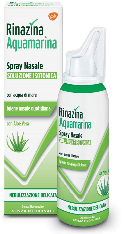 RINAZINA AQUAMARINA ISOTONICA ALOE SPRAY NEBULIZZAZIONE DELICATA 100 ML - Angeli Pharm