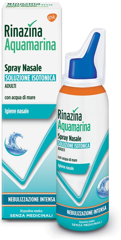 RINAZINA AQUAMARINA ISOTONICA SPRAY NEBULIZZAZIONE INTENSA 100 ML - Angeli Pharm