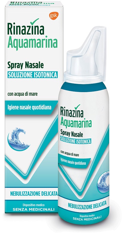 RINAZINA AQUAMARINA ISOTONICA SPRAY NEBULIZZAZIONE DELICATA 100 ML - Angeli Pharm