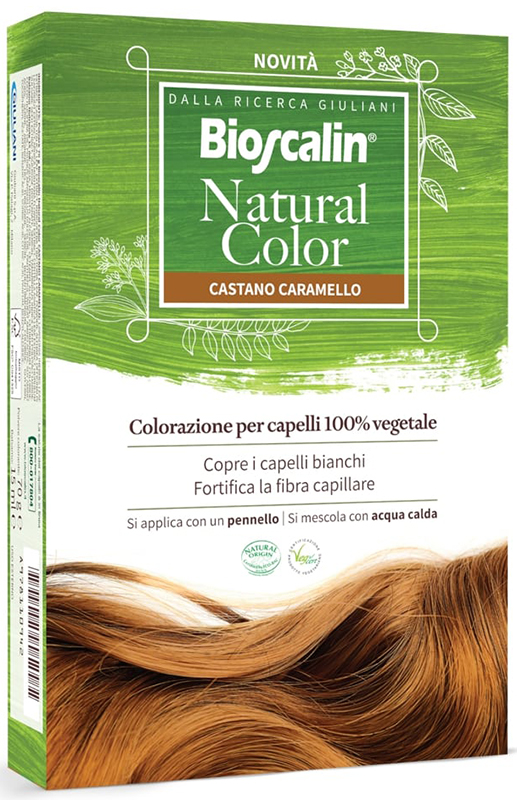 BIOSCALIN NATURAL COLOR CASTANO CARAMELLO 70 G - Angeli Pharm