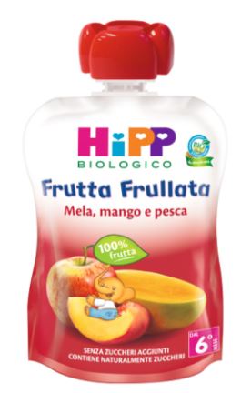HIPP BIO FRUTTA FRULLATA MELA/MANGO/PESCA 90 G - Angeli Pharm