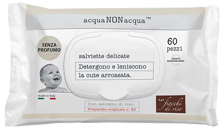 FIOCCHI DI RISO ACQUA NON ACQUA SENZA PROFUMO 60 SALVIETTE - Angeli Pharm