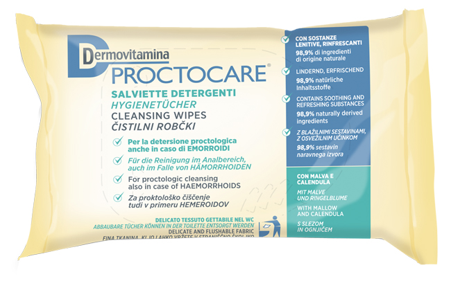 DERMOVITAMINA PROCTOCARE SALVIETTE DETERGENTI 15 PEZZI - Angeli Pharm
