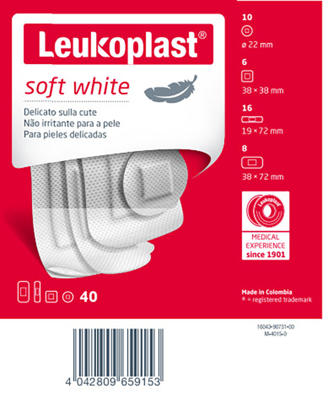 LEUKOPLAST SOFT WHITE 40 PEZZI ASSORTITI - Angeli Pharm