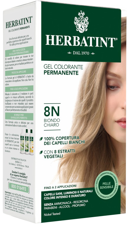 HERBATINT 8N BIONDO CHIARO 150 ML + PENNELLO PROMO EDIZIONE LIMITATA - Angeli Pharm
