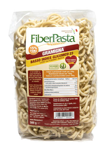 FIBERPASTA GRAMIGNA BASSO INDICE GLICEMICO 500 G - Angeli Pharm