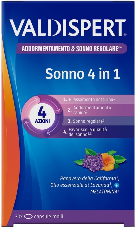 VALDISPERT SONNO 4 IN 1 30 CAPSULE MOLLI - Angeli Pharm