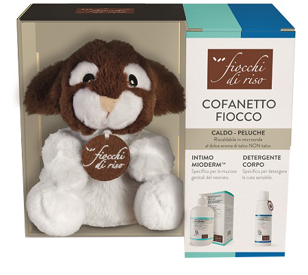 KIT FIOCCHI DI RISO CALDO-PELUCHE FIOCCO + DETERGENTE INTIMO MIODERM 240 ML + DETERGENTE CORPO DELICATO 200 ML - Angeli Pharm
