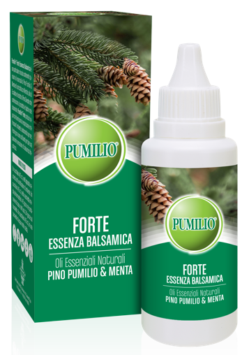 PUMILIO FORTE ESSENZA BALSAMICA OLI ESSENZIALI NATURALI PINO PUMILIO & MENTA 40 ML - Angeli Pharm