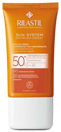 RILASTIL SUN SYSTEM D-CLAR SPF 50+ CREMA MEDIUM - Angeli Pharm