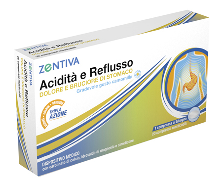 ZENTIVA ACIDITA' REFLUSSO 20 COMPRESSE MASTICABILI - Angeli Pharm