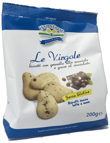 HAPPY FARM VIRGOLE GOCCE CIOCCOLATA E GRANELLA NOCCIOLE 200 G - Angeli Pharm