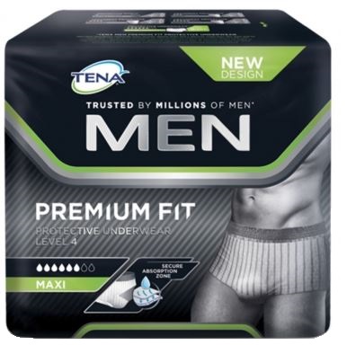 MUTANDINA ASSORBENTE MASCHILE TENA MEN PREMIUM FIT LIVELLO 4 S/M 10 PEZZI - Angeli Pharm