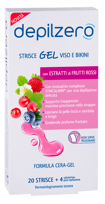 DEPILZERO STRISCE GEL VISO BIKINI 24 PEZZI - Angeli Pharm