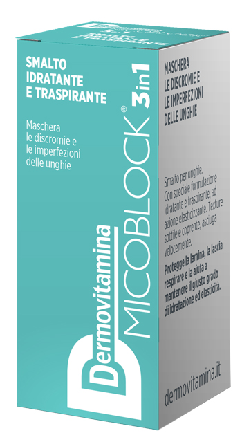 DERMOVITAMINA MICOBLOCK 3 IN 1 SMALTO IDRATANTE E TRASPIRANTE TURCHESE 5 ML - Angeli Pharm