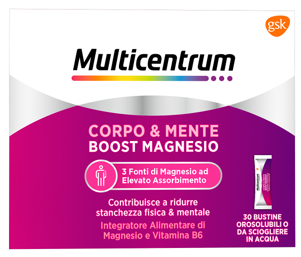 MULTICENTRUM BOOST MAGNESIO 30 BUSTINE - Angeli Pharm