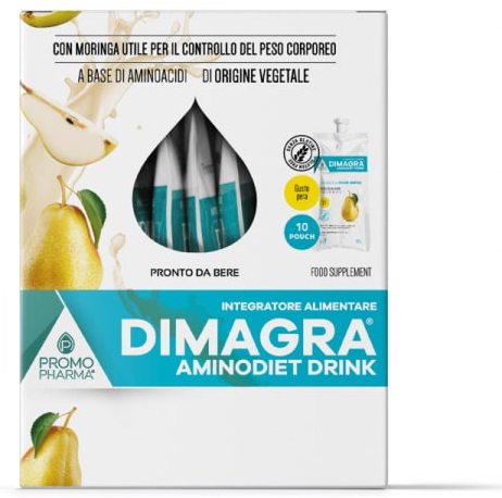 DIMAGRA AMINODIET DRINK PERA 10 POUCH DA 80 G - Angeli Pharm
