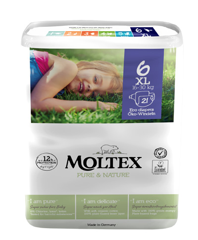 PANNOLINI MOLTEX PURE & NATURE EXTRA LARGE TG 13/18 KG 6 PEZZI - Angeli Pharm