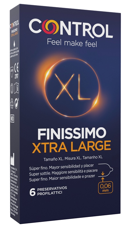 CONTROL FINISSIMO XTRA LARGE 6 PEZZI - Angeli Pharm
