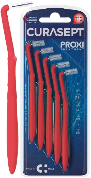 CURASEPT PROXI ANGLE T12 ROSSO/RED 5 PEZZI - Angeli Pharm