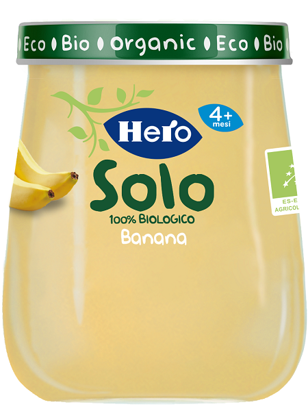 HERO SOLO OMOGENEIZZATO BANANA 100% BIO 120 G - Angeli Pharm