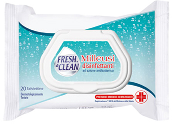 DISINFETTANTE FRESH&CLEAN SALVIETTINE 20 PEZZI - Angeli Pharm