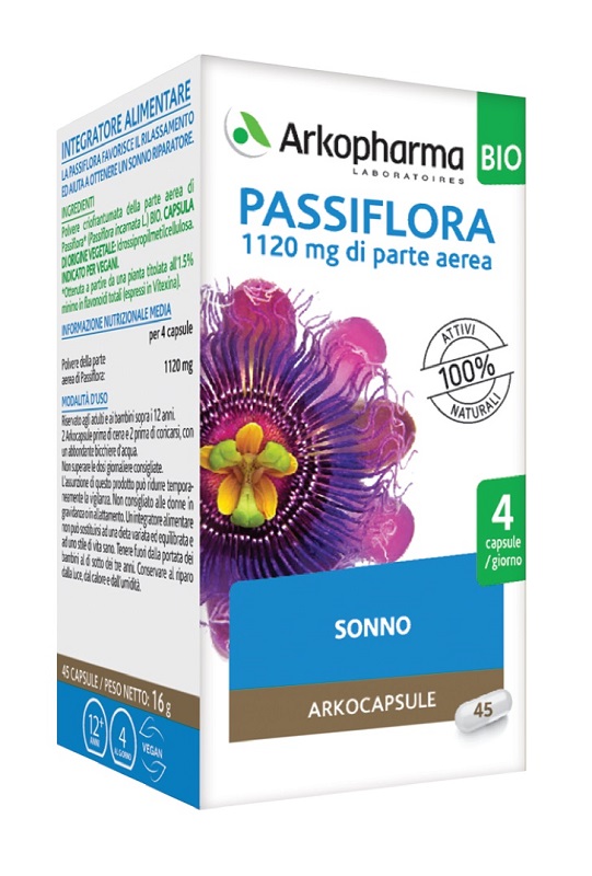 ARKO CAPSULE PASSIFLORA 45 CAPSULE BIO - Angeli Pharm