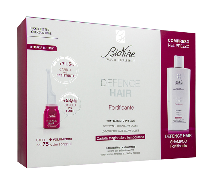 DEFENCE HAIR BIPACK RIDENSIFICANTE 21 FIALE 6 ML + SHAMPOO 200 ML - Angeli Pharm