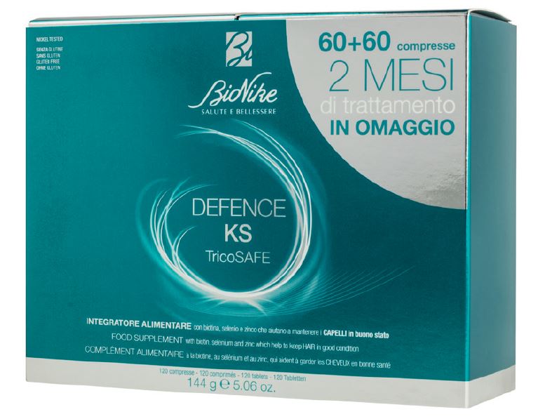 DEFENCE KS TRICOSAFE BIPACK 60 COMPRESSE + 60 COMPRESSE - Angeli Pharm
